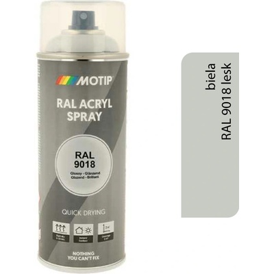 Motip Acryl 400 ml RAL 9018 lesk