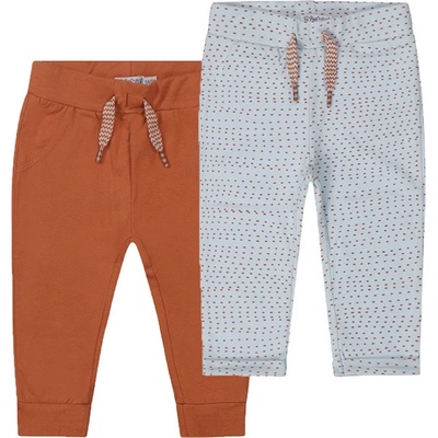 DIRKJE Tepláky 2 ks v balení modrá a velbloudí hnědá kluk