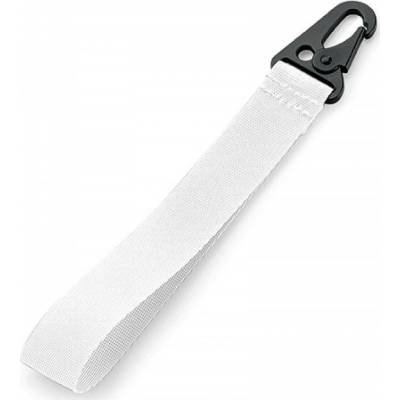 Šňůrka na krk BagBase s kovovou karabinou Bílá 2,5 x 20,5 cm BG100