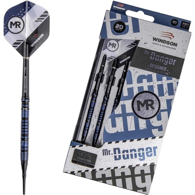 Set wolframových šipek soft Windson MR. DANGER 20 G Černá,Mix