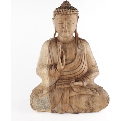 Soška dřevo Buddha Teaching 50 cm Barva: Hnědá světlá
