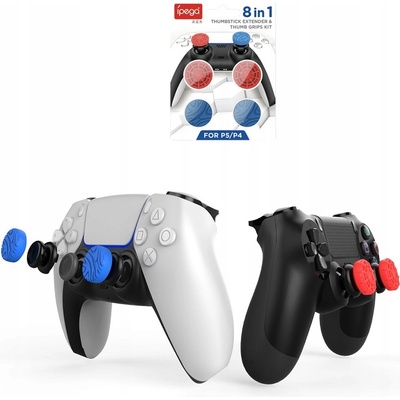 iPega P5029 Controller Cap Set PS5, PS4 - 4ks Red/Blue