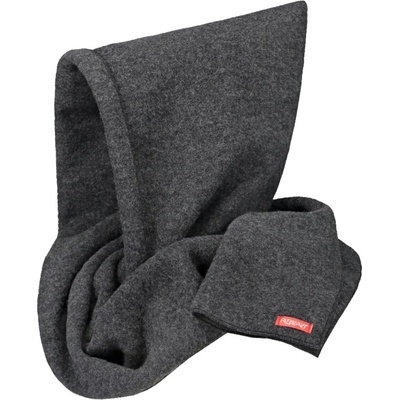 Merino šál s kapucňou fleece / antracitová