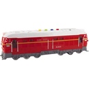 Teddies Lokomotiva/Vlak červená plast 34cm na baterie se zvukem se světlem v krabičce 41x16x12cm