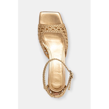 Souliers Martinez сандали с нисък ток от кожа VERONICA (VERONICA.GOLD)