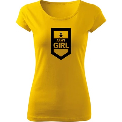 DRAGOWA дамска тениска, Army Girl, жълта, 150г/м2 (6480)