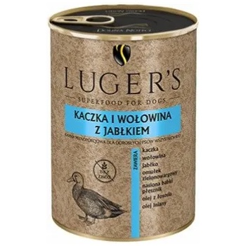 Luger’s Superfood Luger`s Adult Dog Duck & Beef with apple - Консервирана храна за израснали кучета с патешко и говеждо с ябълки 400 гр