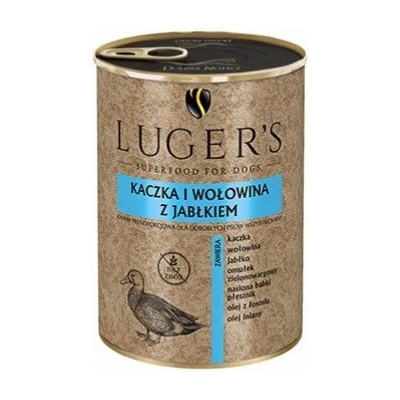 Luger’s Superfood Luger`s Adult Dog Duck & Beef with apple - Консервирана храна за израснали кучета с патешко и говеждо с ябълки 400 гр