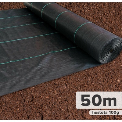 Tkaná podkladová textília GARDENKUS KLC 1,6 × 50 m čierna 100 g/m²