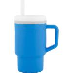 Infantino Силиконова чаша със сламка Infantino, 270 ml, Синя (IN308026)