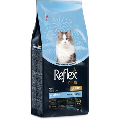 Lider Pet Food Reflex Plus Urinary Salmon Adult Cat - Пълноценна храна за израснали котки от всички породи със сьомга и грижа за уринарния тракт 15 кг, Турция