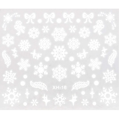 BIO NAILS Nálepka Vianoce XH-16 biela
