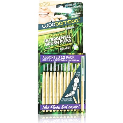 WooBamboo Eco Interdental Brush четки за междузъбно пространство смес 12 бр