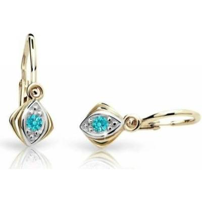 Cutie Jewellery zlaté dětské náušnice C1897-10-X-1 světle zelená