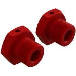 Arrma главина на колелото 17mm алуминий червен (2)