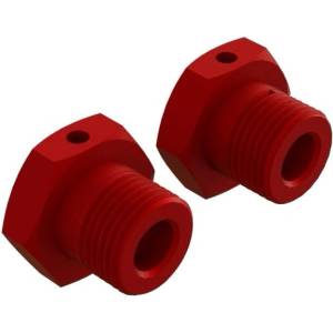 Arrma главина на колелото 17mm алуминий червен (2)