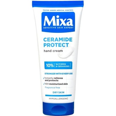 Mixa Ceramide Protect Hand Cream защитен и хидратиращ крем за ръце за суха кожа 100 ml за жени