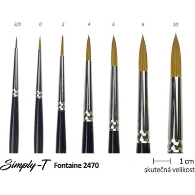 Štětec Simply-T Fontaine - kulatý Velikost štětce: 2 – Zboží Dáma