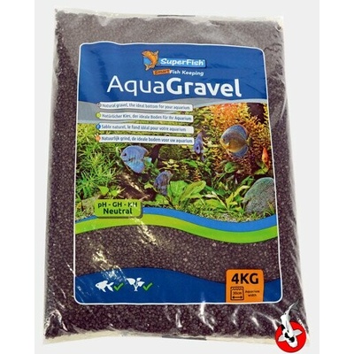 SuperFish Gravel Crystal čierny 1-2 mm, 4 kg