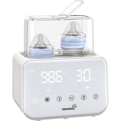 Grownsy Grownsy W3-1 двойна, затопляща машина за шишета, LED дисплей, 280 W, 400 мл, бял (W3-1)