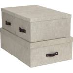 Bigso Комплект от 3 бежови кутии за съхранение Inge - Bigso Box of Sweden (8113C5549L01-99)