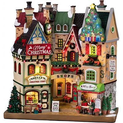 Lemax Vánoční dekorace Santa´s List Toy Shop 21 x 20 x 11,5 cm
