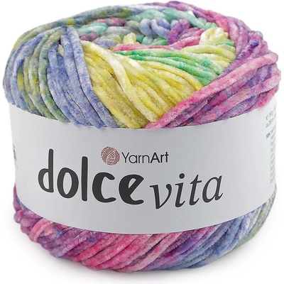 Pletací žinylková příze Dolce Vita 150 g - 7 (3411) multikolor