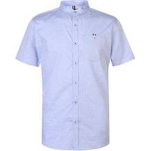 Kangol Short Sleeve Grandad Collar shirt Mens Blue