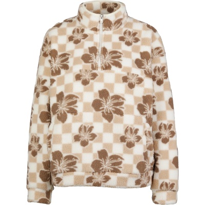 Roxy Дамски поларен пуловер Roxy Women's Jive Talking Bonded Fleece jumper - Egret Hibi Square - размер XXL (105-6960-0116)