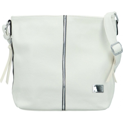Módní dámská koženková crossbody kabelka Salah bílá