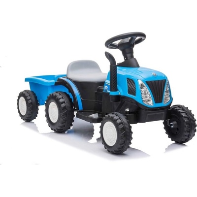 LEAN TOYS Batériový traktor s prívesom A009 modrá