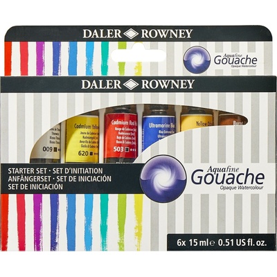 Daler Rowney Aquafine Комплект гваш бои Starter Set 6 x 15 ml (136901004)