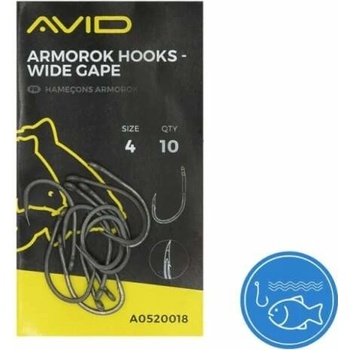 Avid Carp Armorok Hooks Wide Gape Barbed vel.2 10 ks