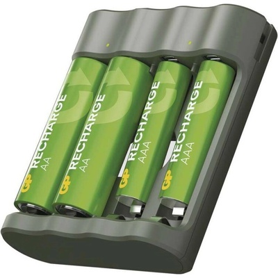 GP nabíjačka batérií Recharge B441 + 2×AA Recharge 2100mAh + 2×AAA Recharge 800 mAh