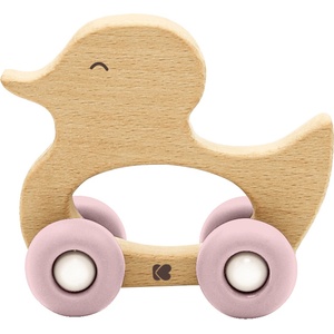 Kikkaboo Играчка дървена с чесалка Duck Pink (31201010241) - tary
