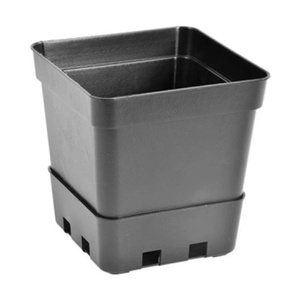  Квадратна черна саксия Pot on Pot 1L - 11x11cm