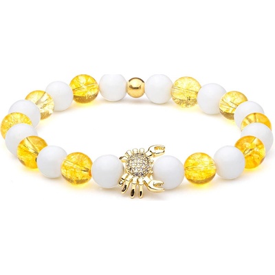 BudNej minerální rak z citrínu a tridacny MN1126