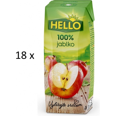 Hello Jablko 100% 18 x 250 ml