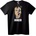 NOONEBRAND Тениска Joker разцепено лице - S, Black