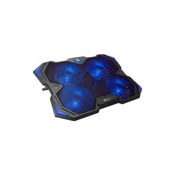 C-TECH Chladící podložka Zefyros (GCP-01B), casual gaming, 17,3", modré podsvícení