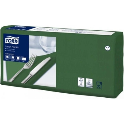 TORK ubrousky papírové 2V tmavě zelené 33x33cm