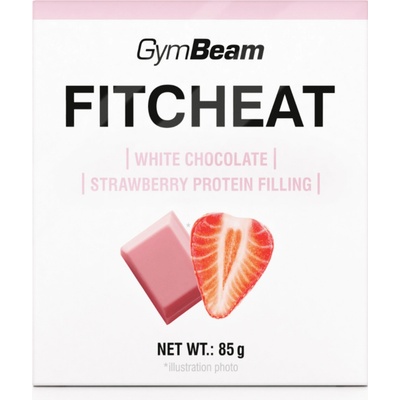 GymBeam Fitcheat Protein Chocolate White Chocolate Strawberry 80 g