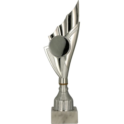 PUCHARY Pohár plastový stříbrný 28 cm