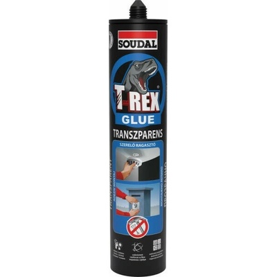Soudal T-REX transparentné vláknom spevnené lepidlo MODRÉ 310 g
