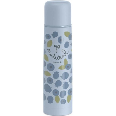 Suavinex Termoska na tekutiny Go Natural Modrá čučoriedka 500 ml