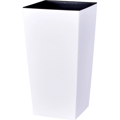 Prosperplast Květináč s vkladem URBI SQUARE MATT bílý 32,5 cm
