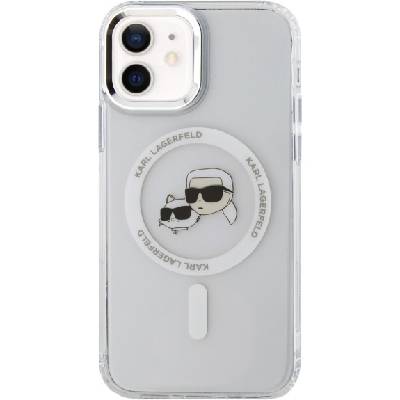 Калъф Karl Lagerfeld IML K&CH Heads Metal Frame с MagSafe за iPhone 12 / 12 Pro - прозрачен (80189)