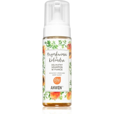 Anwen Peach & Coriander čisticí pěna pro suchou a citlivou pokožku hlavy 170 ml