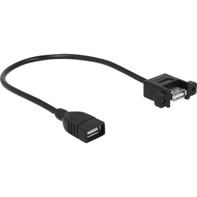 Delock 85105 USB 2.0 USB-A zásuvka USB-A zásuvka 0.25m černý