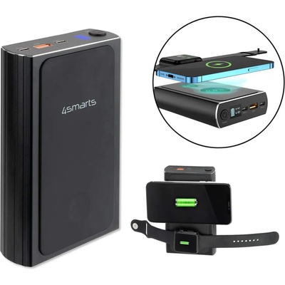 4smarts Wireless Powerbank VoltHub Graphene UltiMag 2ver 20000mAh - мощна външна батерия с USB-C и USB-A изходи и двоен пад за безжично зареждане